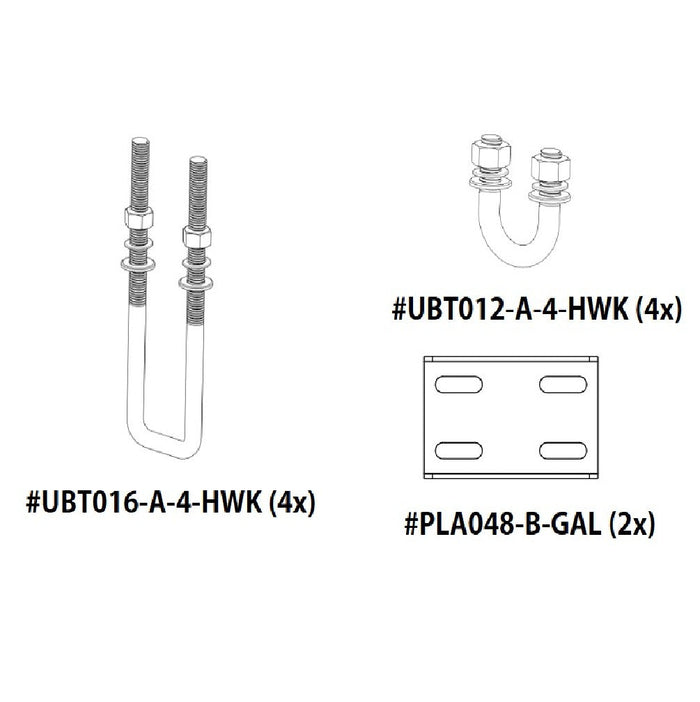 Boat Stone Guard Kit - 4x UBT016, 4x UBT012 & 2x PLA048