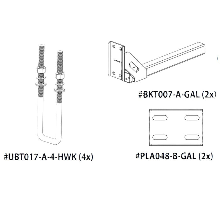 Boat Stone Guard Kit - 4x UBT017, 2x BKT007 & 2x PLA048